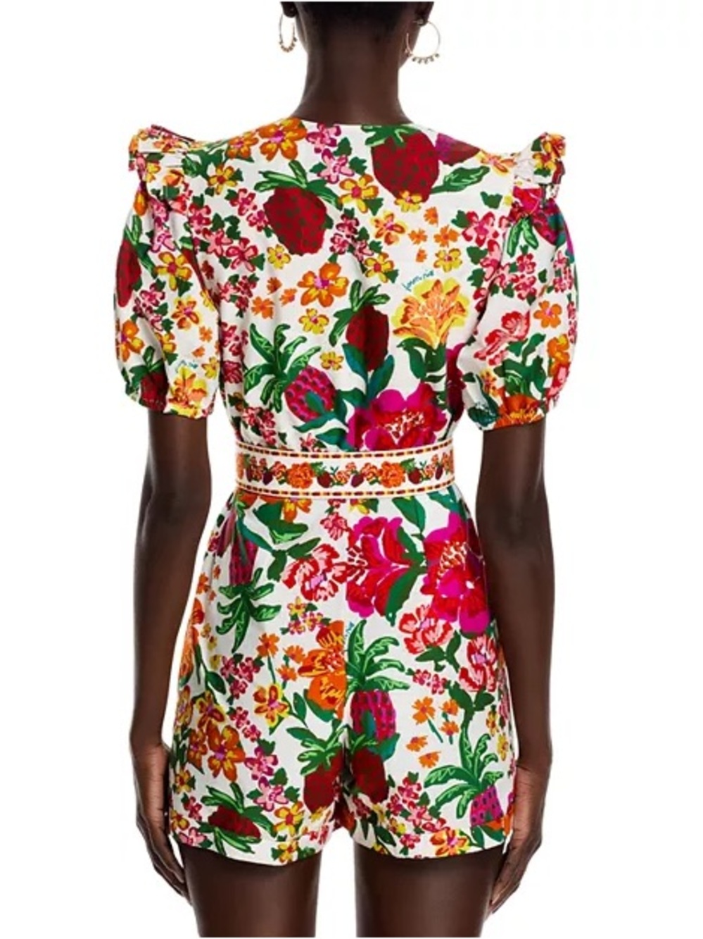 Farm Rio Flowerful Sketch Romper - Picture 4 of 10